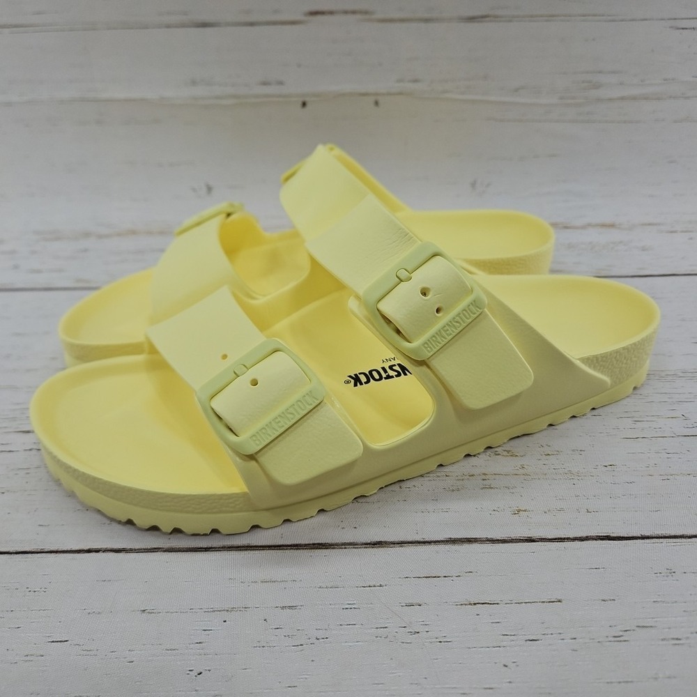 Birkenstock Arizona Essentials EVA Women 9 Yellow Casual Sandals Rubber Slip On